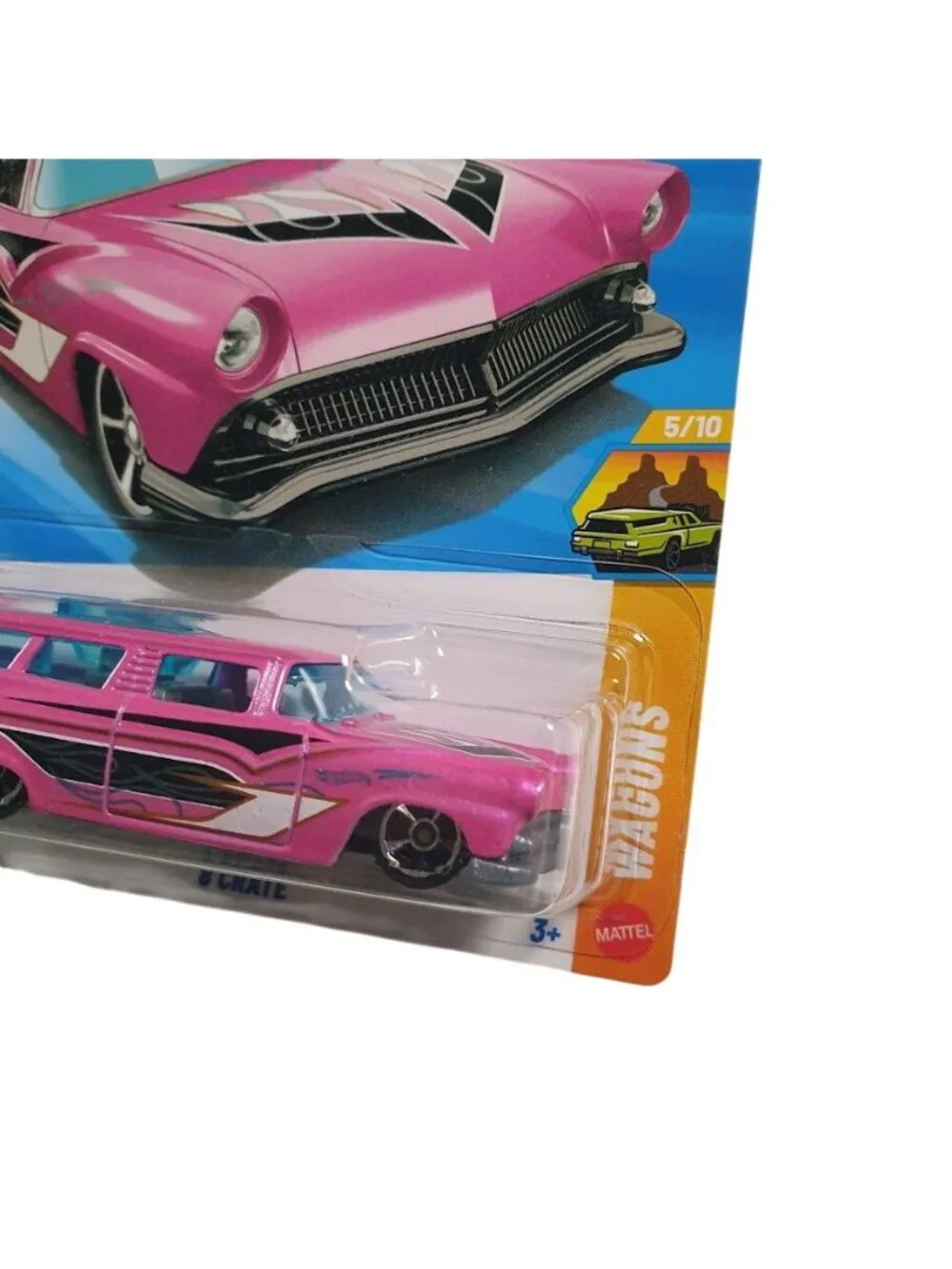 Hot Wheels 8 Crate Wagons 133/250 Mattel Pink Collectible Diecast Car Toy 5/10